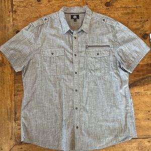Rock and Republic Men’s short sleeve buttoned shirt.